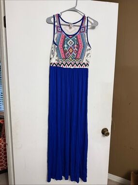 Boho maxi dress size large